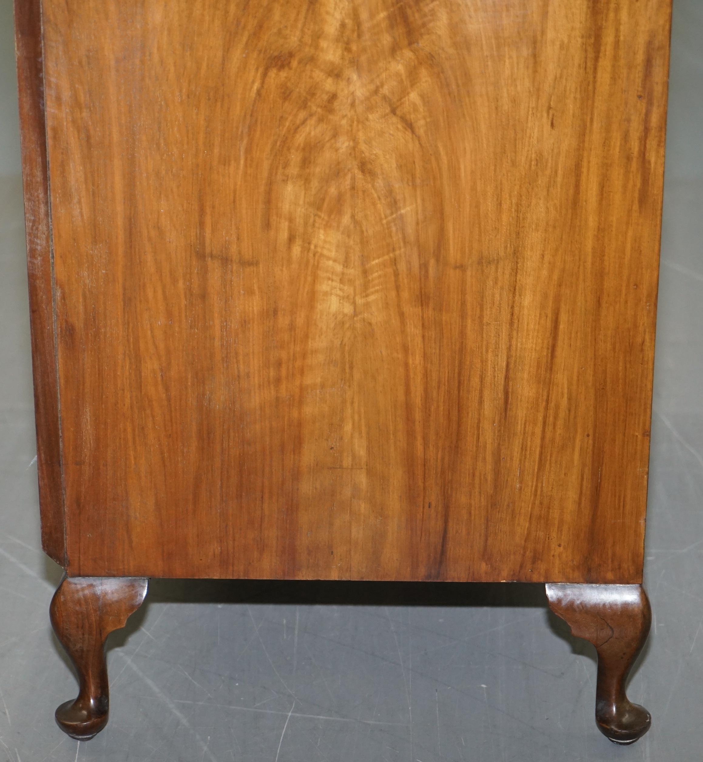 Art Deco Walnut Chest of Drawers Part of Suite Stamped Guaranteed British Made 5