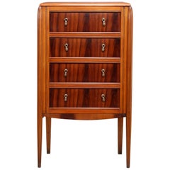 Art Deco Walnut Chest with Marble Top Art Deco Walnut Chest with Marble Top