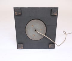 Lampe standard art déco en noyer et chrome