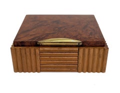 Art Deco Walnut Cigar / Cigarette Box, c1930