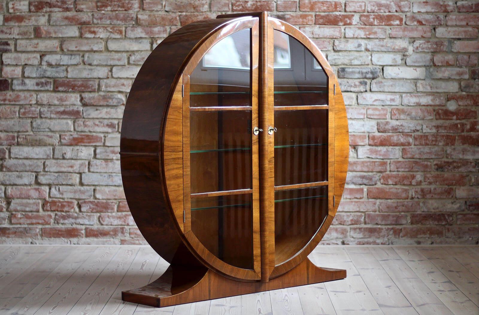 circular curio cabinet
