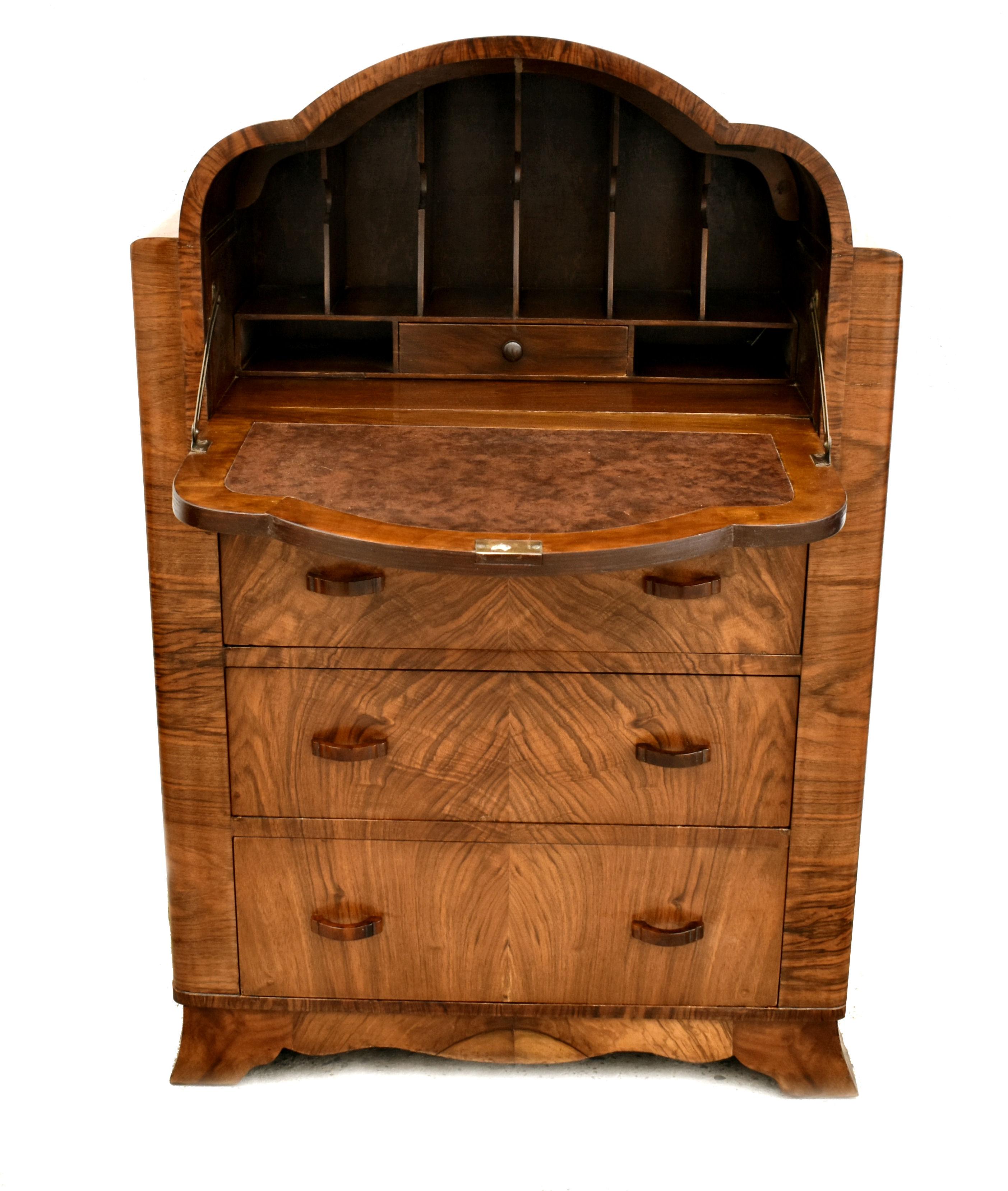 art deco secretary desk