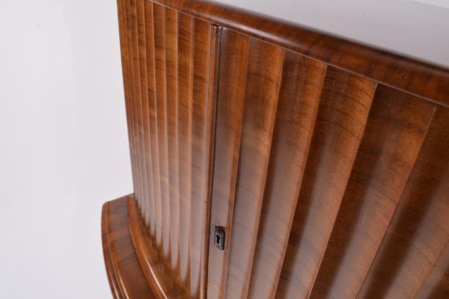 Art Deco Walnut Cocktail Cabinet, 1930s 8