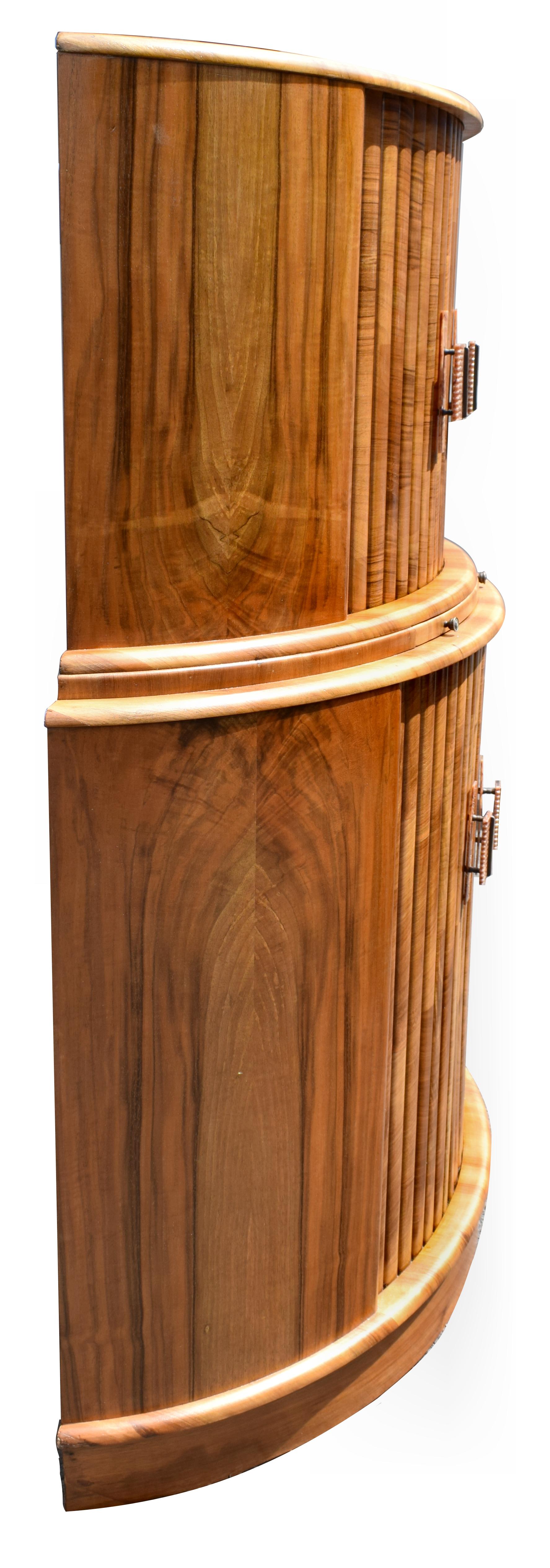 Art Deco Walnut Cocktail Cabinet, circa 1930 2