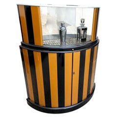 Art Deco Walnut Cocktail Cabinet, Dry Bar