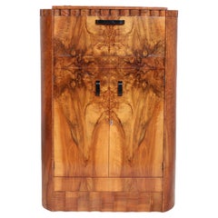 Art Deco Walnut Cocktail Cabinet