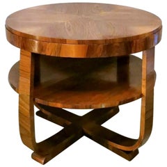 Art Deco Walnut Coffee Table, Austria, 1930