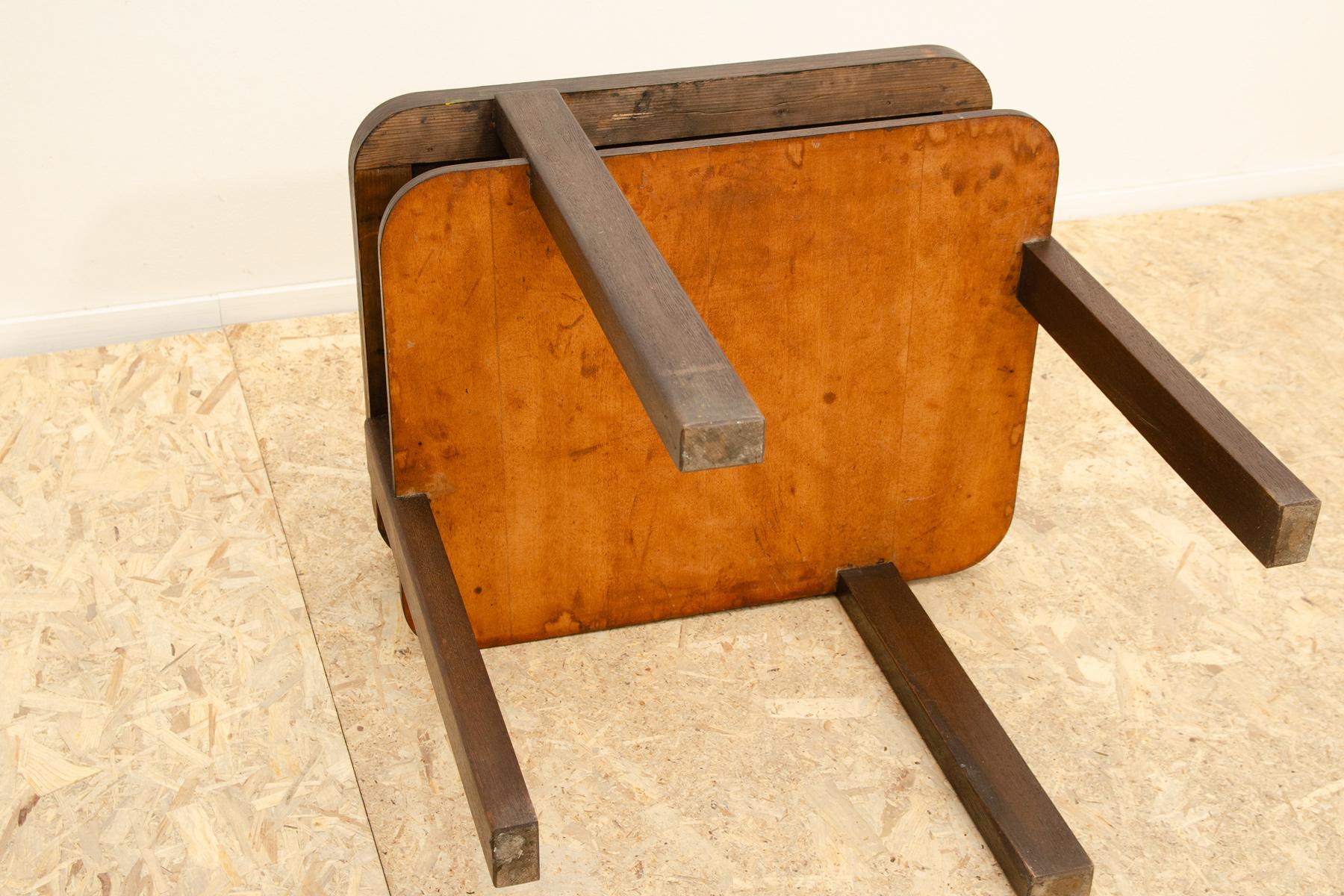 ART DECO walnut coffee table, Bohemia, 1930´s 8