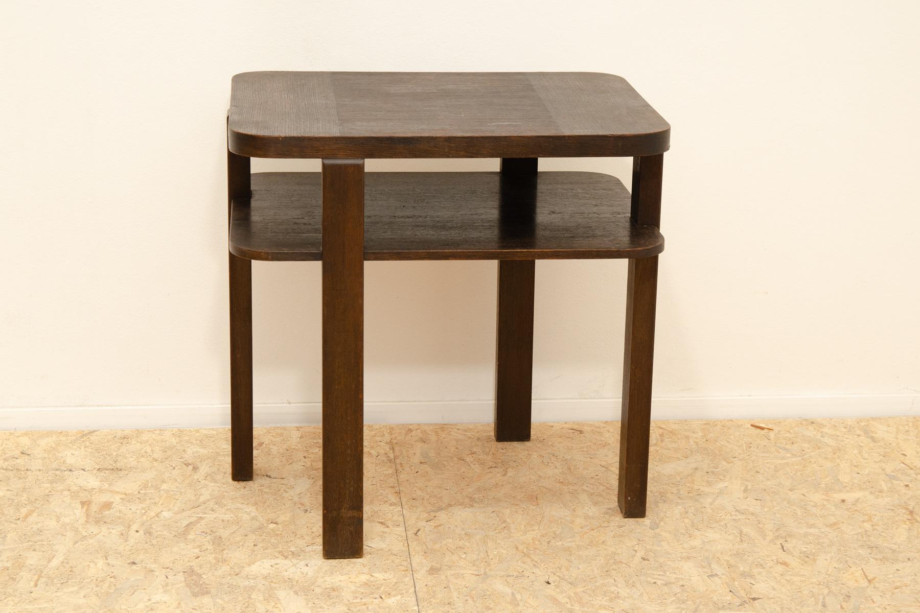 ART DECO walnut coffee table, Bohemia, 1930´s In Good Condition In Prague 8, CZ