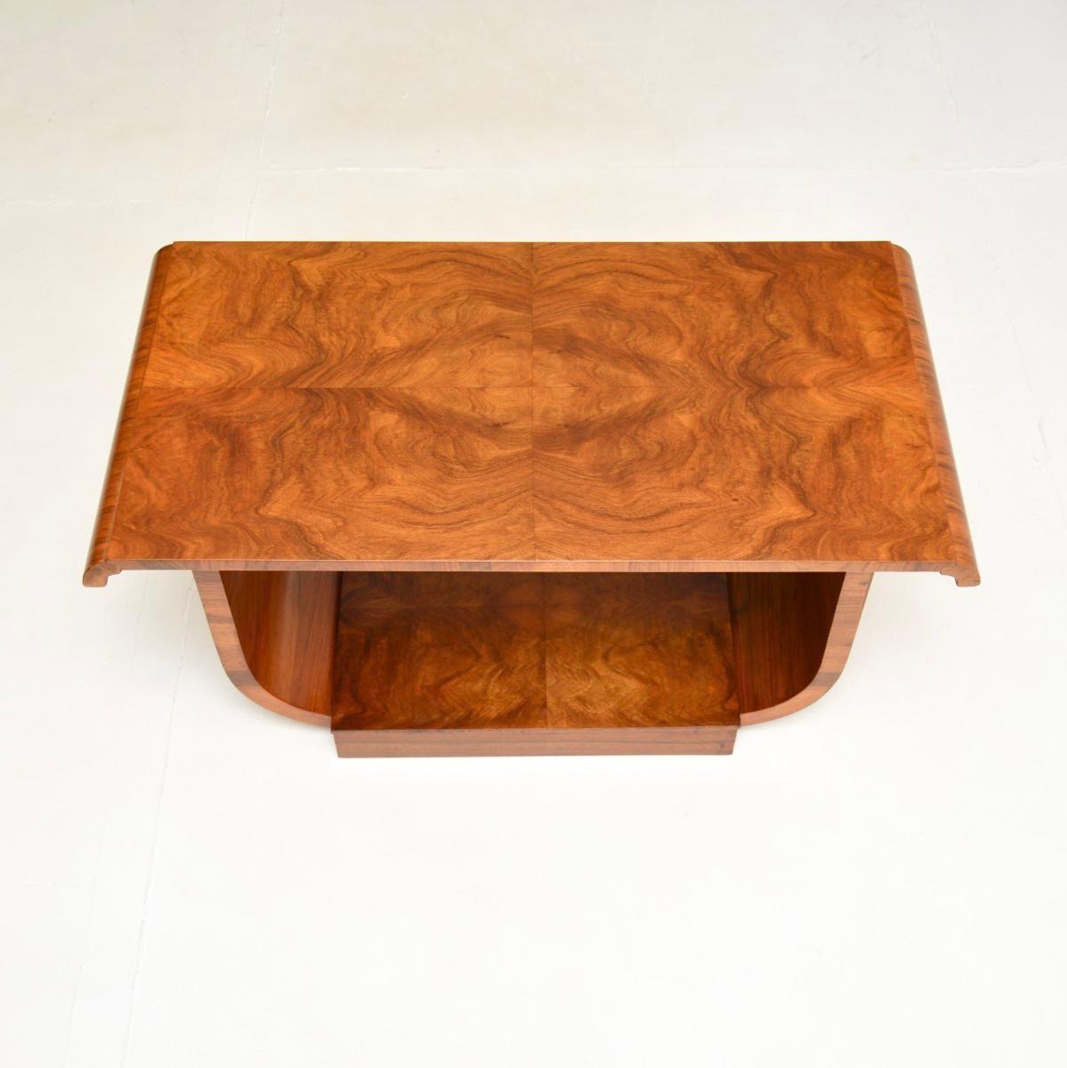 Early 20th Century Art Deco Walnut Coffee Table