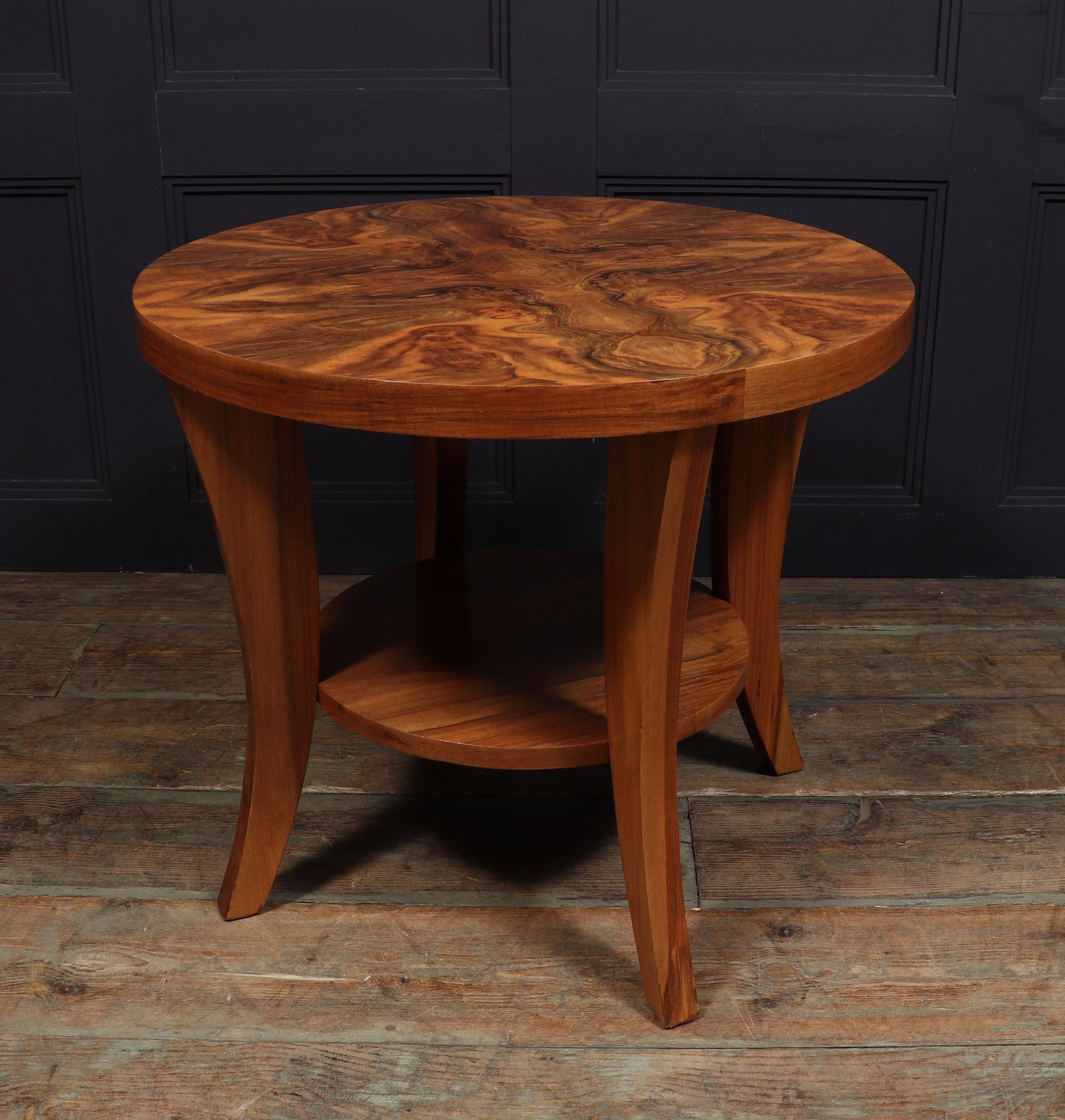 Art Deco Walnut Coffee Table 2