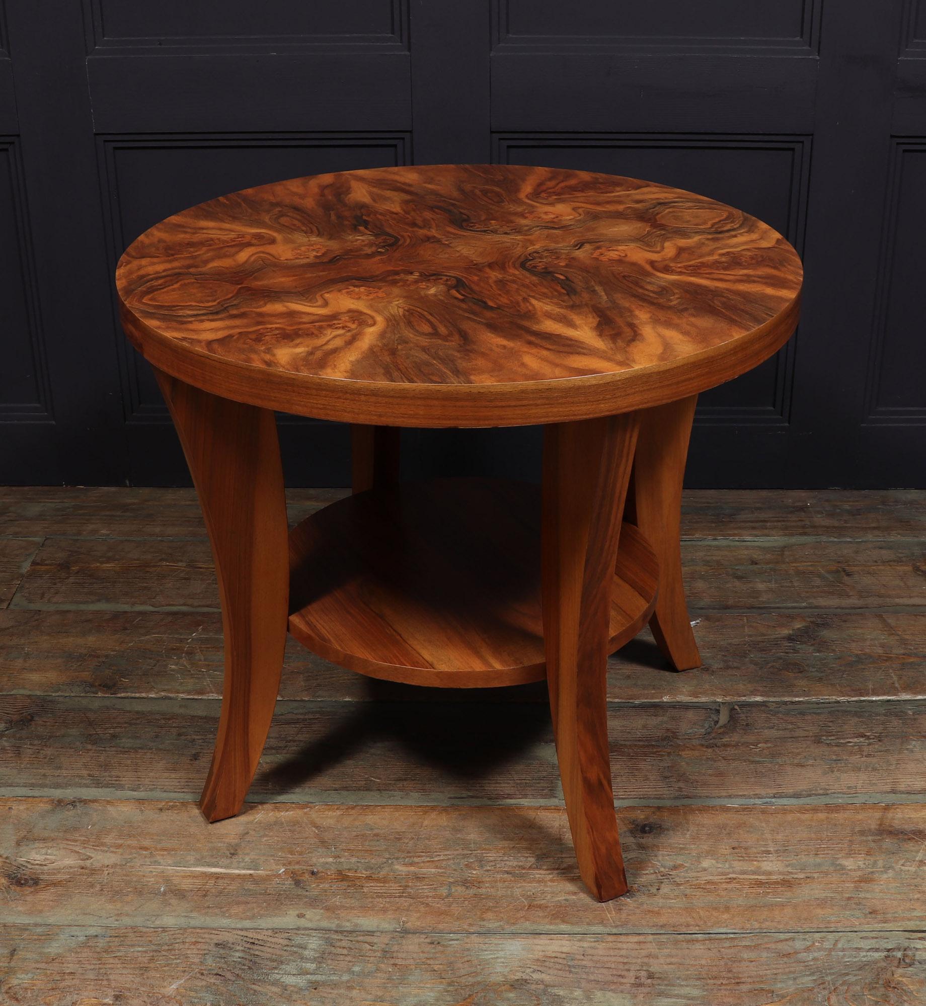 Art Deco Walnut Coffee Table 3