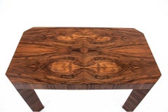 Art Deco walnut coffee table, Poland, 1960s.