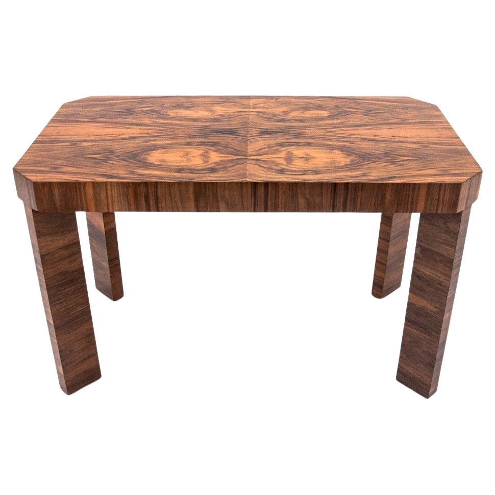 Art Deco walnut coffee table, Poland, 1960s.