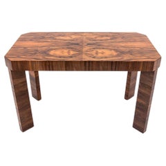 Art Deco walnut coffee table, Poland, 1960s.