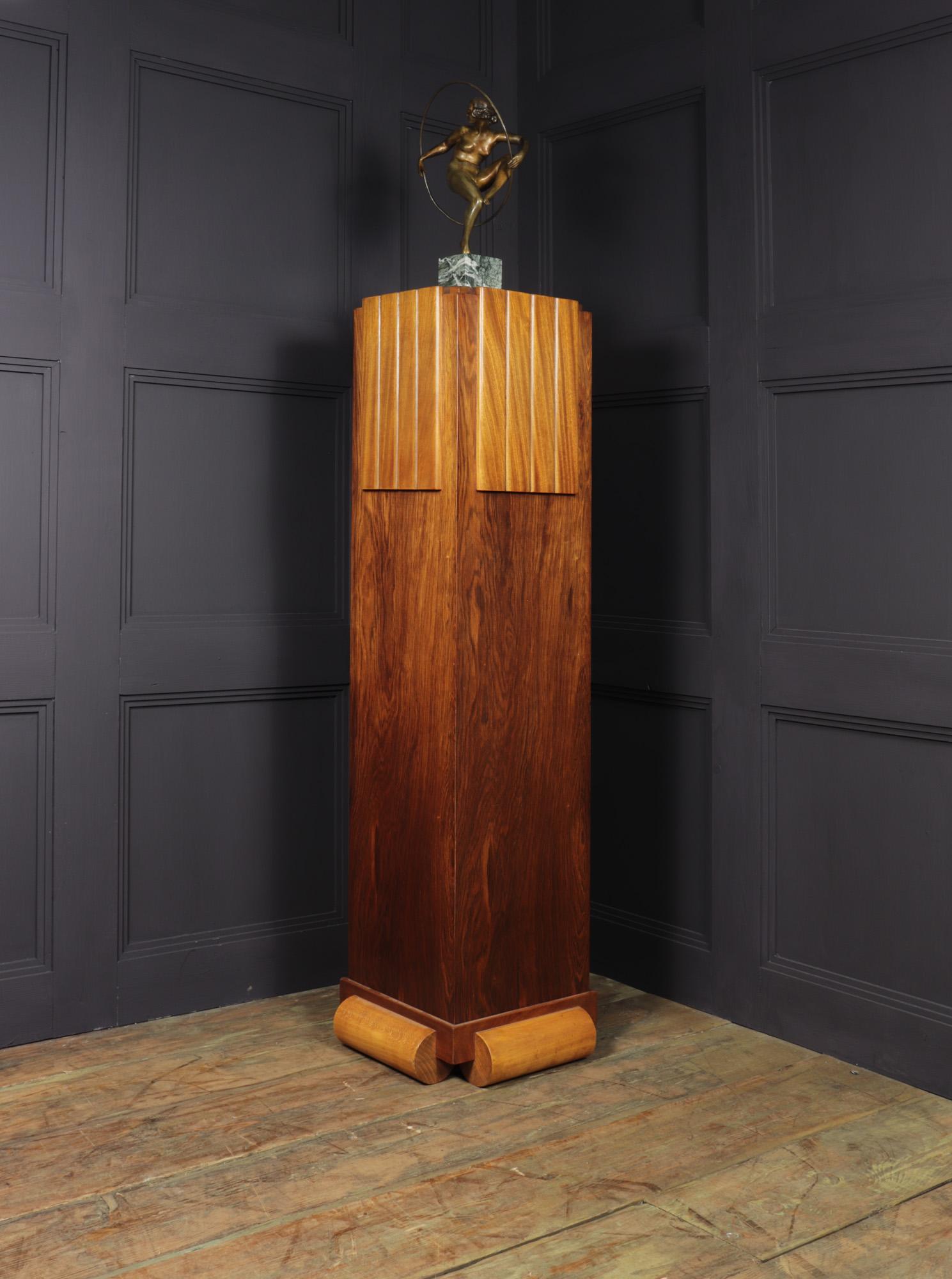 Art Deco Walnut Column, c1925 7