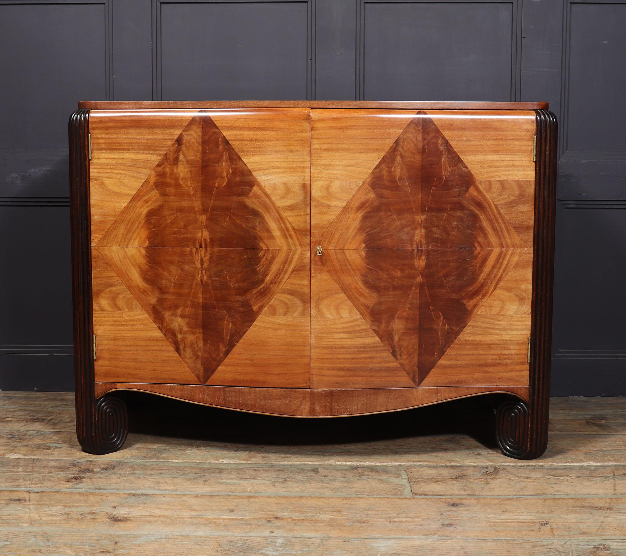 Art Deco Walnut Commode by Michel Dufet In Excellent Condition For Sale In Paddock Wood Tonbridge, GB