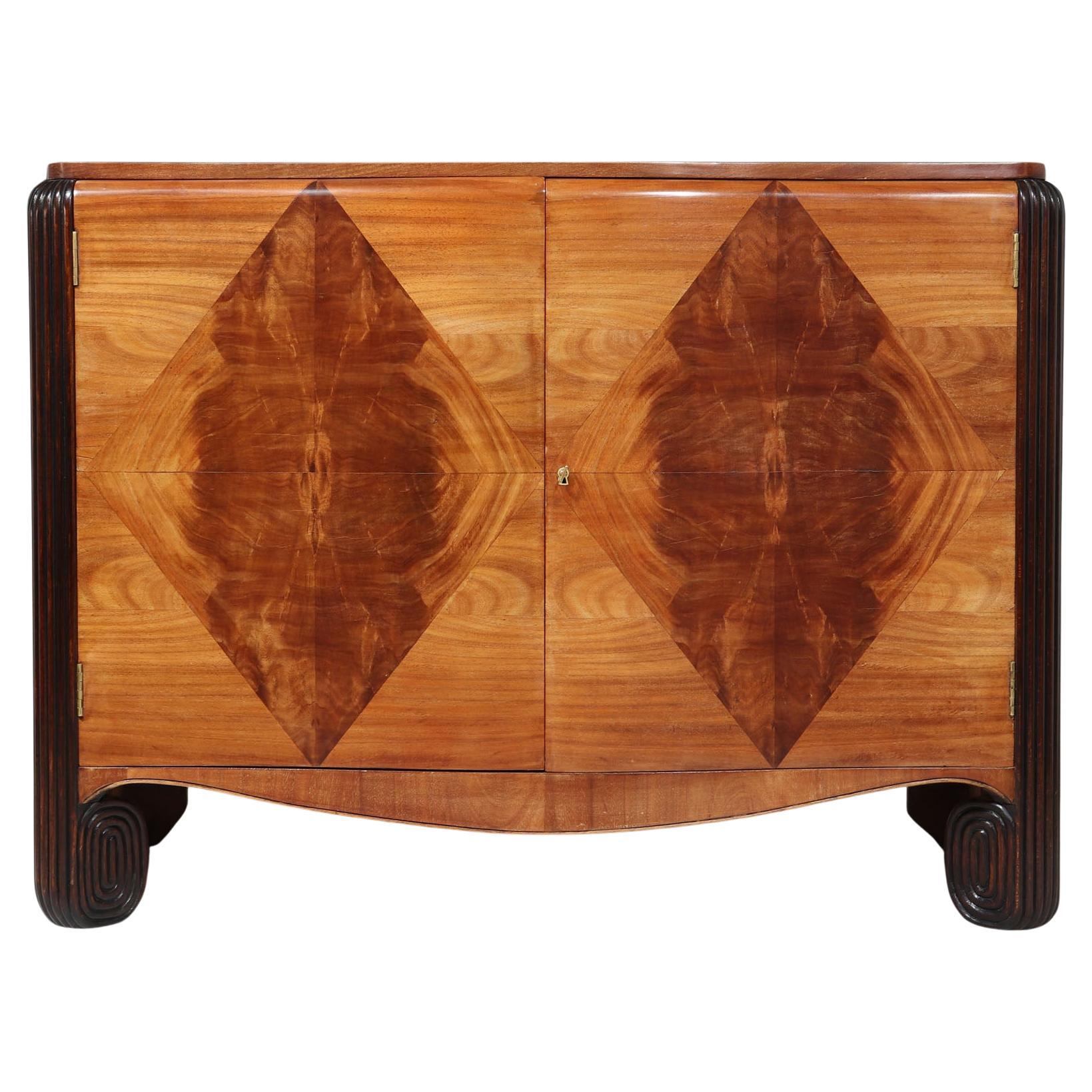 Art Deco Walnut Commode by Michel Dufet For Sale