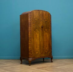Art Deco Walnut Compact Wardrobe, 1930s