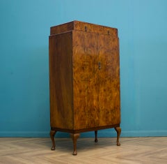 Art Deco Walnut Compact Wardrobe, 1930s