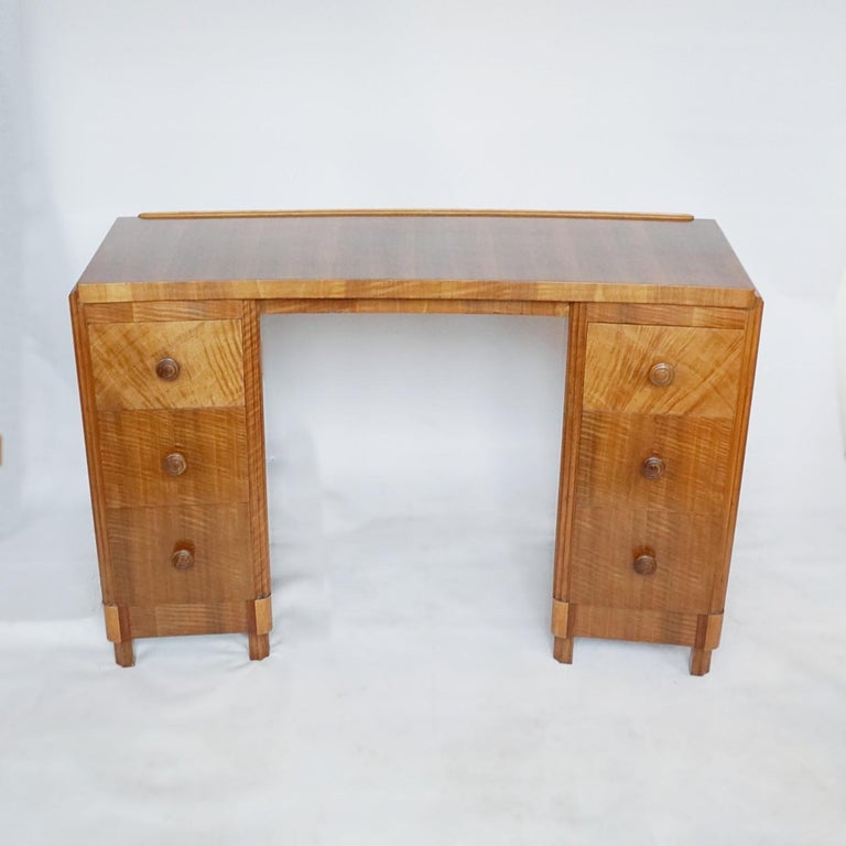 Art Deco Walnut Desk by Heal's of London at 1stDibs