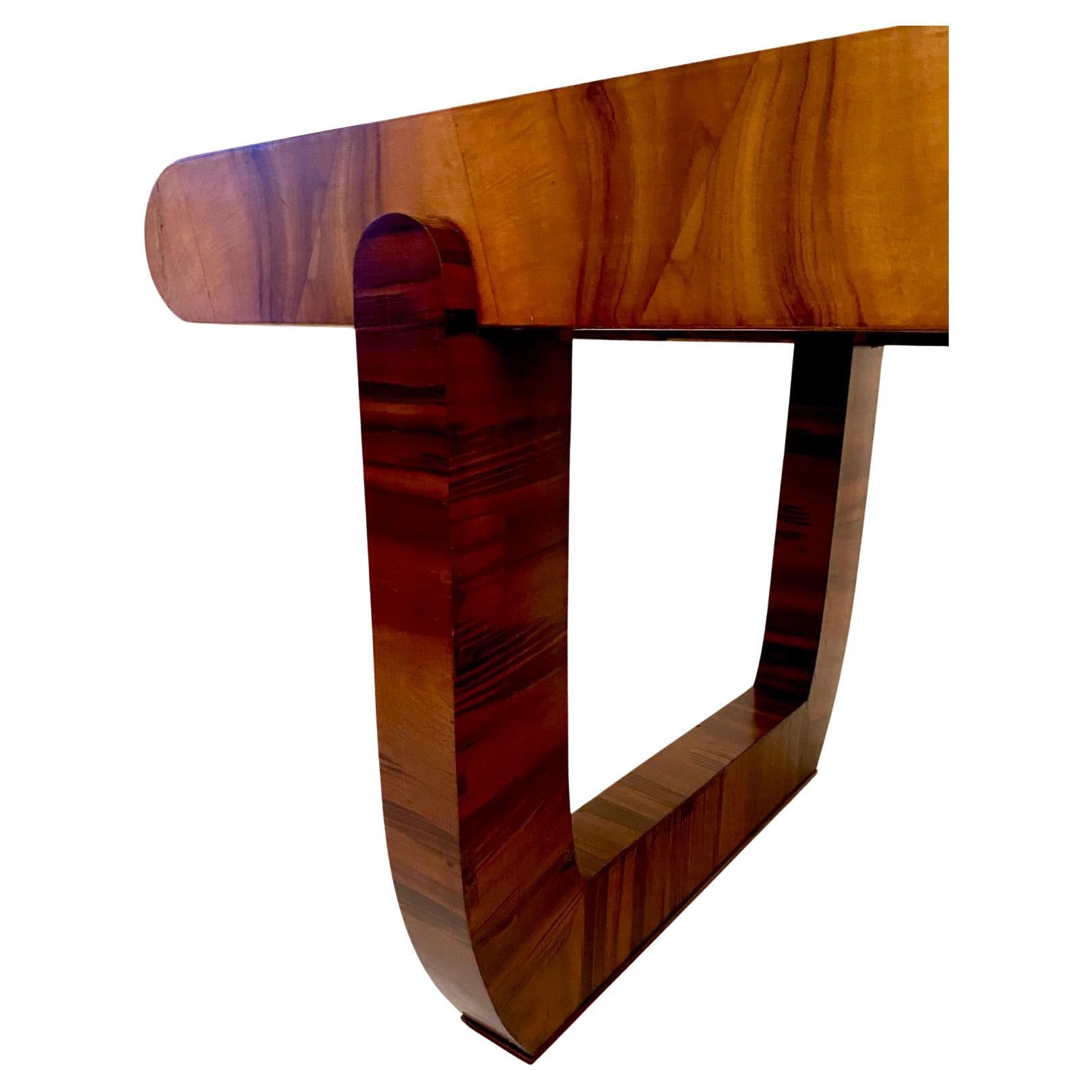 Art Deco Nussbaum Esszimmergarnitur mit Thonet Stühlen im Angebot 4