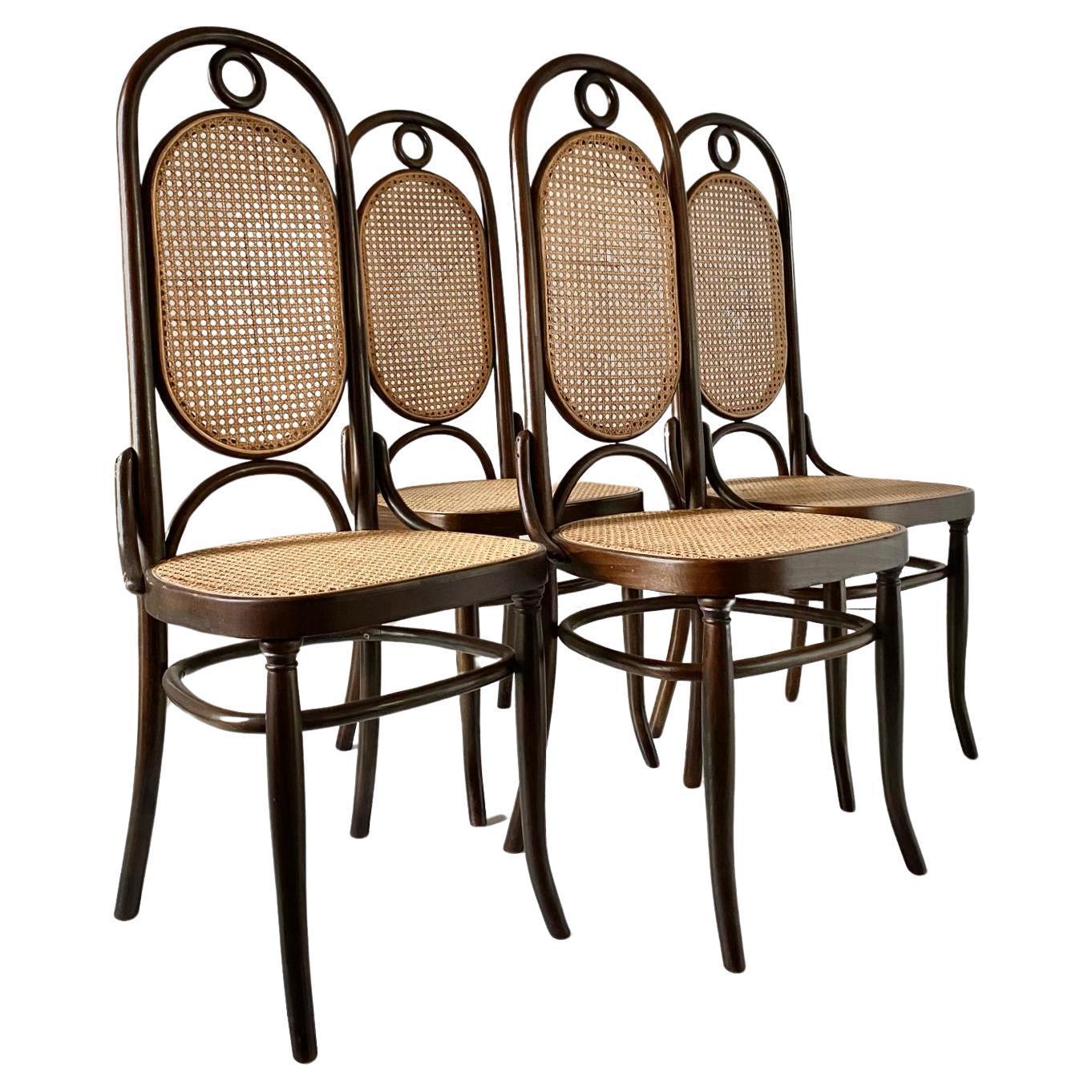 Art Deco Walnut Dining room set with Thonet chairs For Sale 7