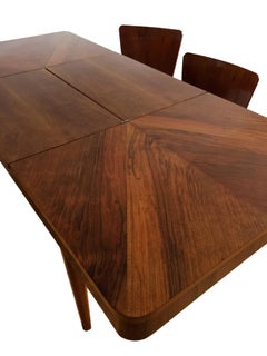 Art Deco Walnut Dining Set by Jindřich Halabala, 1940s