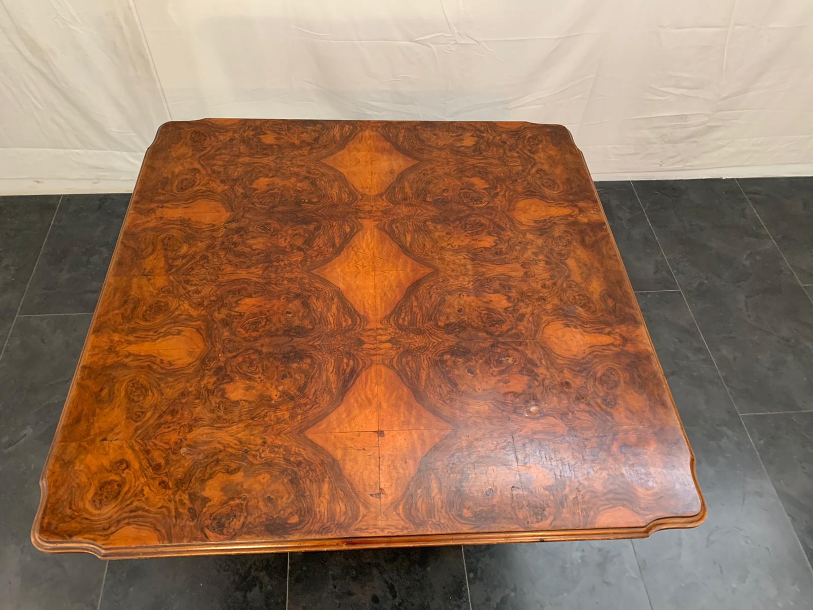 Art Deco Walnut Dining Table, 1930s For Sale 5