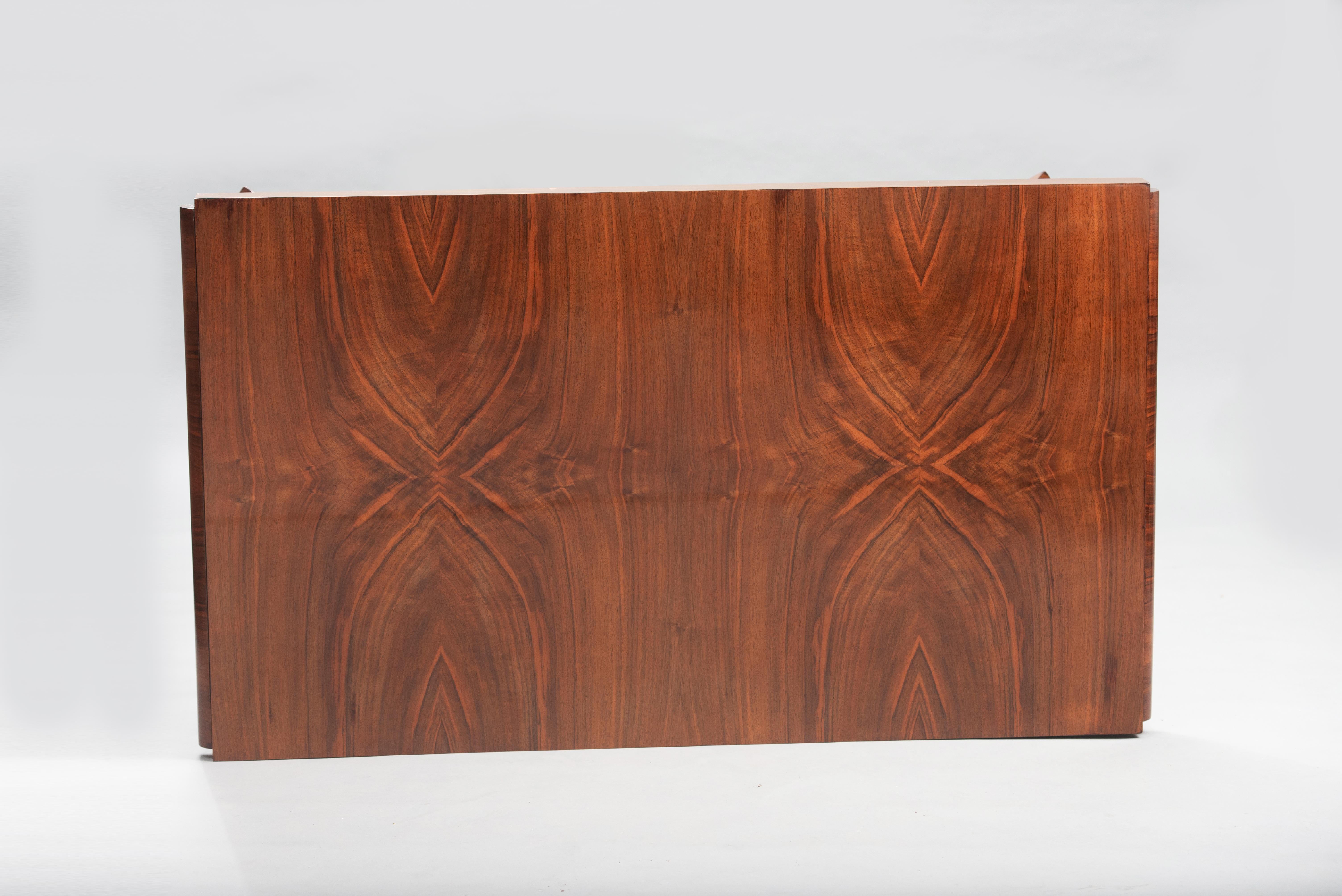 Mid-20th Century Art Deco Walnut Dining Table For Sale