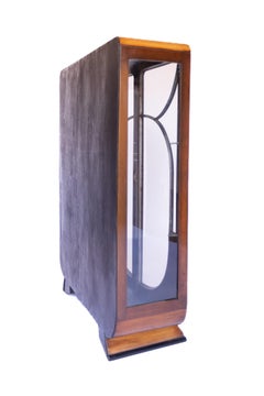Art Deco Walnut Display Cabinet 1930s