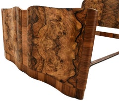 Art Deco Walnut Double Bed, English, circa 1930s