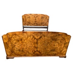 Art Deco Walnut Double Bed