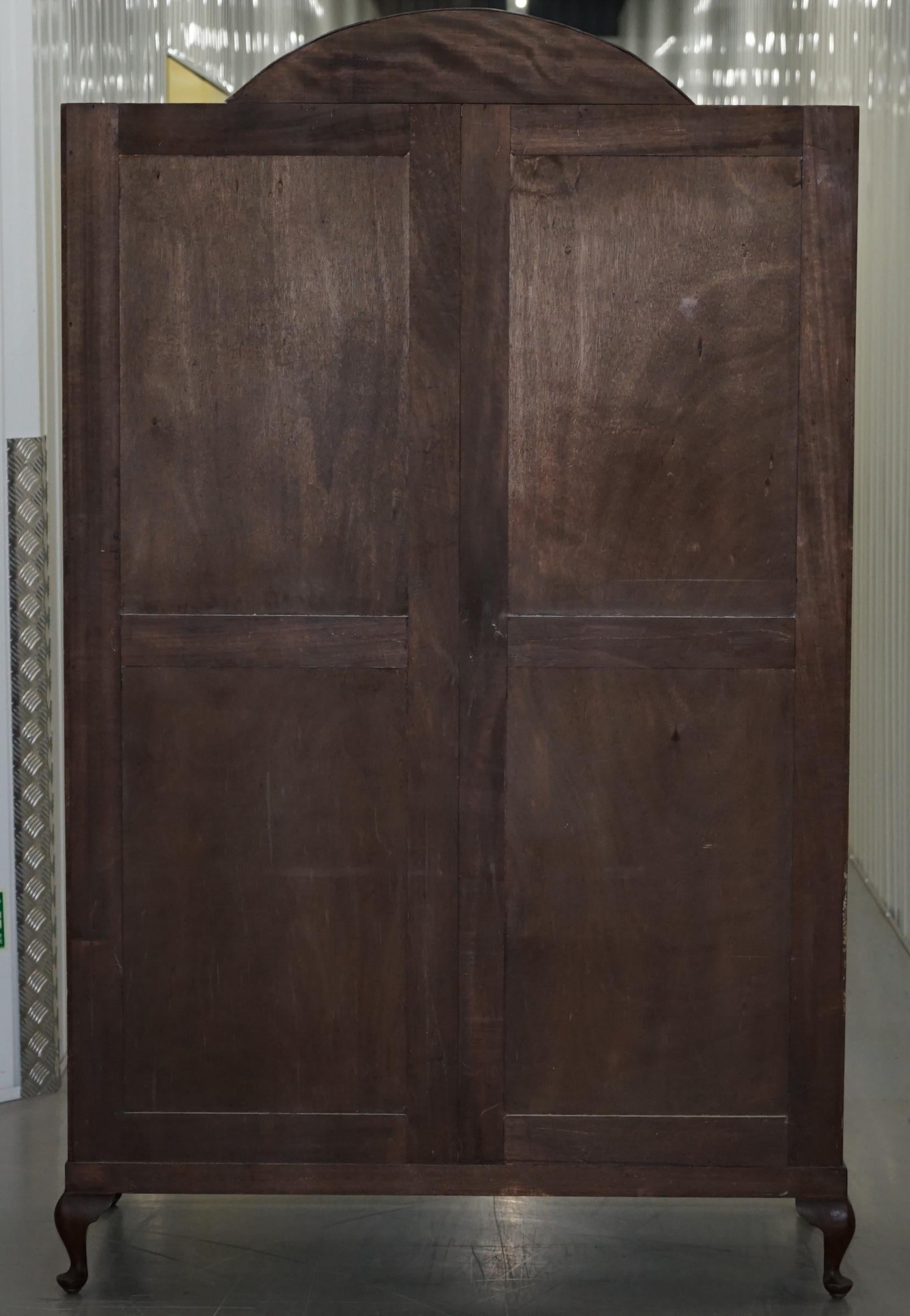 Art Deco Walnut Double Wardrobe Part of Suite Stamped Guaranteed British Made 4