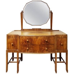 Art Deco Walnut Dressing Table Attributed to Serge Chermayeff