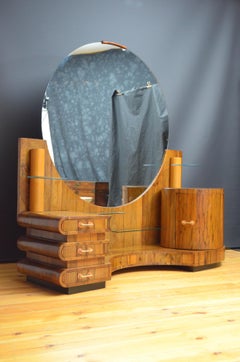 Art Deco Walnut Dressing Table