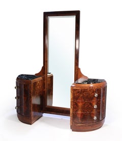 Art Deco Walnut Dressing Table