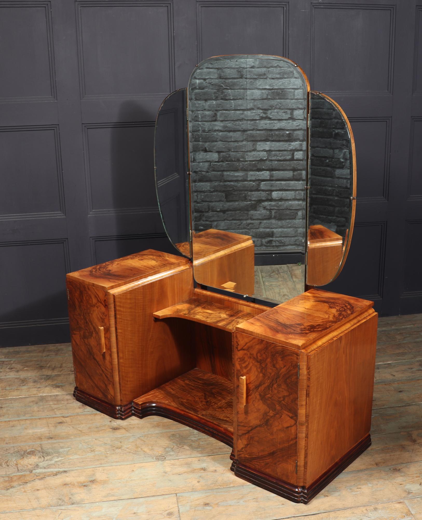 Art Deco Walnut Dressing Table 2