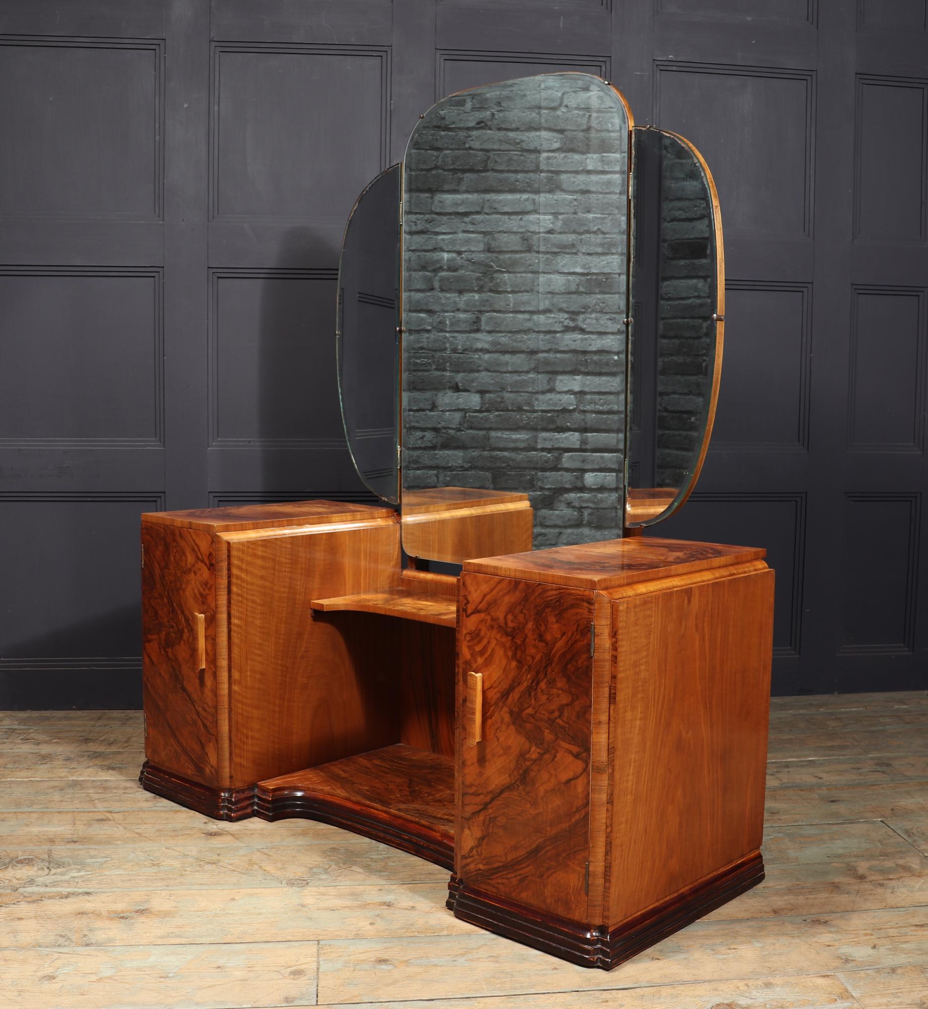 Art Deco Walnut Dressing Table 3