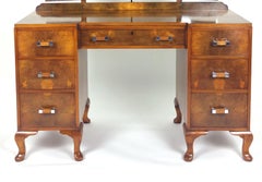 Art Deco Walnut Dressing Table Set