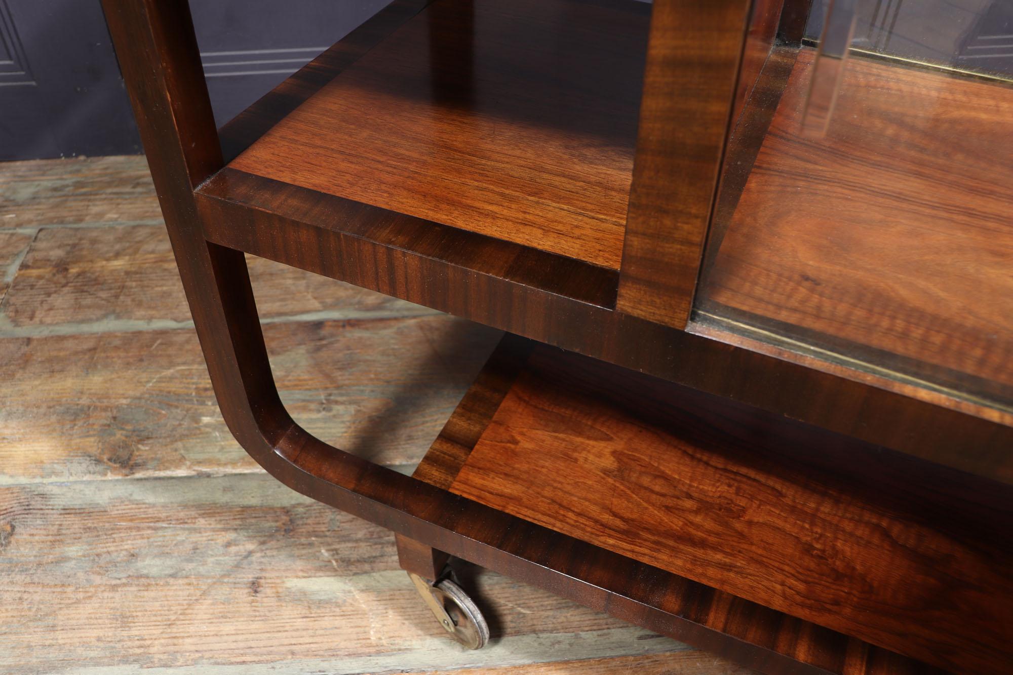 Art Deco Walnut Drinks Trolley 1