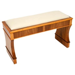 Art Deco Walnut Duet Piano Stool / Bench
