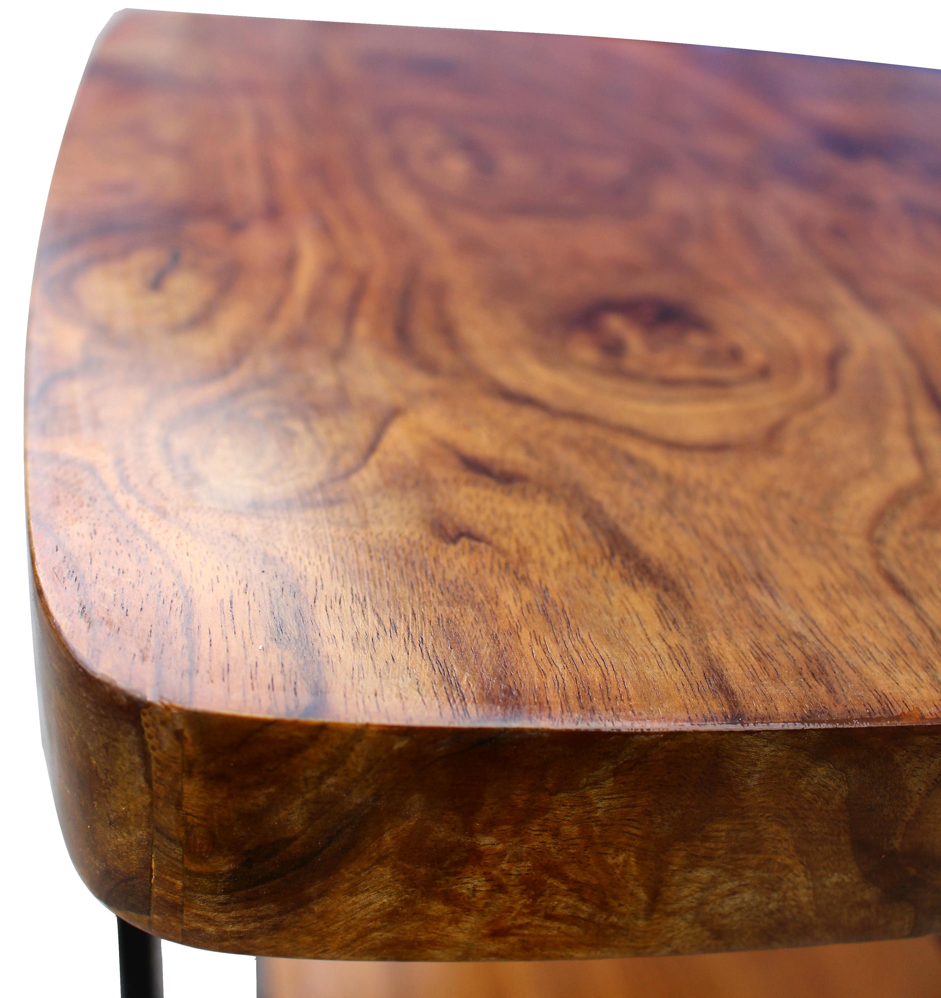 Art Deco Walnut & Ebonised Occasional Coffee Sofa Table, c1930 1