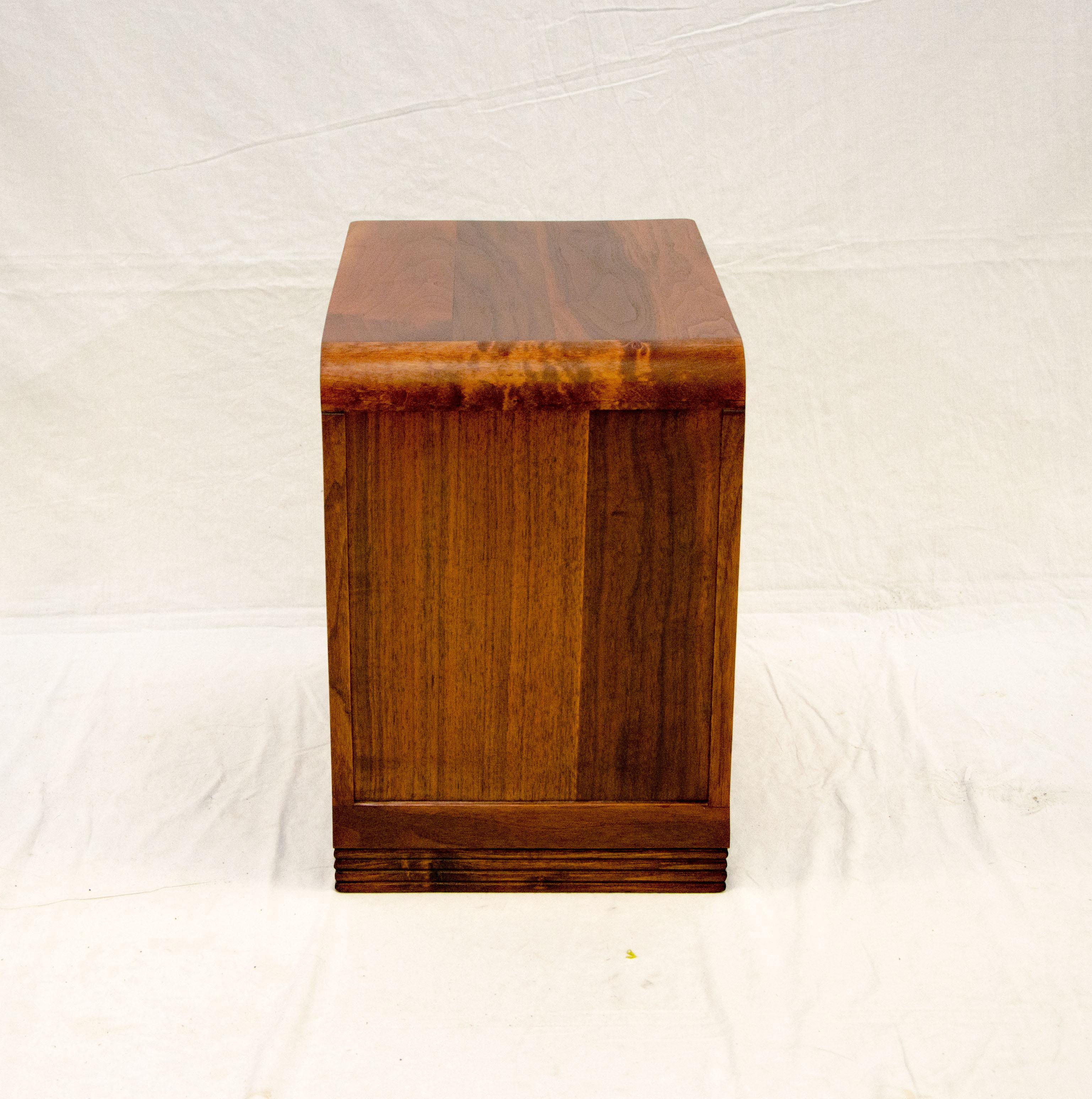 Art Deco Walnut End Table or Nightstand 3