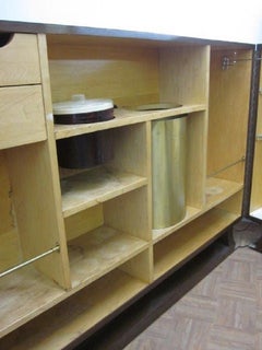 Art Deco Walnut English Yacht Bar