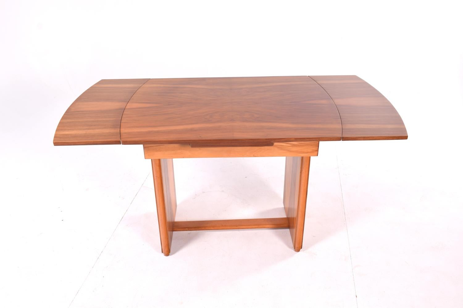 Mid-20th Century Art Deco Walnut Extending Dining Table For Sale