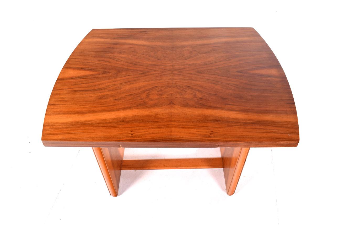 Mid-20th Century Art Deco Walnut Extending Dining Table For Sale