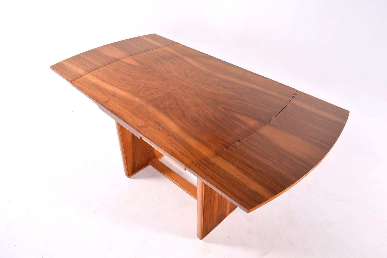 Art Deco Walnut Extending Dining Table For Sale 1