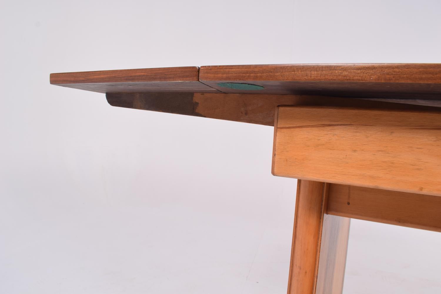 Art Deco Walnut Extending Dining Table For Sale 3