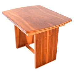 Table de salle à manger à rallonge en noyer Art déco
